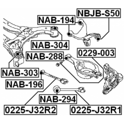 Alternative view of REAR TRAILING ROD