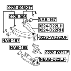Alternative view of REPAIR KIT, CAMBER ADJUSTING ECCENTRIC BOLT (SET)