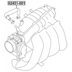 Alternative view of CRANKCASE BREATHER HOSE