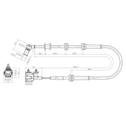 Alternative view of ABS SENSOR FRONT