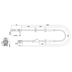 Alternative view of ABS SENSOR FRONT LEFT