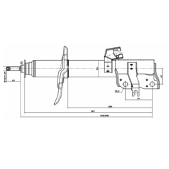 Alternative view of SHOCK ABSORBER FRONT LEFT