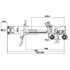 Alternative view of SHOCK ABSORBER FRONT LEFT