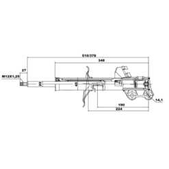 Alternative view of SHOCK ABSORBER FRONT LEFT