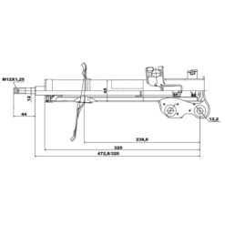 Alternative view of SHOCK ABSORBER FRONT LEFT