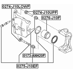 Alternative view of FRONT CALIPER SLIDE PIN