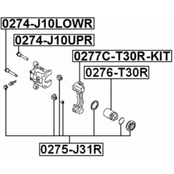 Alternative view of REAR CALIPER SLIDE PIN