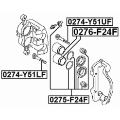 Alternative view of FRONT CALIPER SLIDE PIN