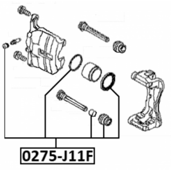 Alternative view of FRONT BRAKE CALIPER REPAIR KIT (SET FOR TWO SIDES)