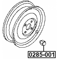 Alternative view of WHEEL NUT M12X1.25 L25.3