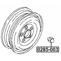 Alternative view of WHEEL NUT M12X1.25 L38.4