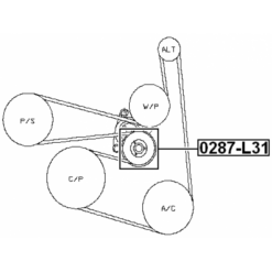 Alternative view of PULLEY TENSIONER KIT