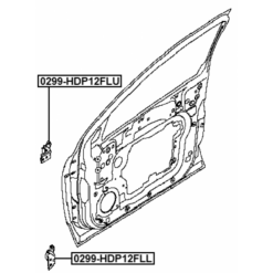 Alternative view of FRONT LEFT DOOR UPPER HINGE