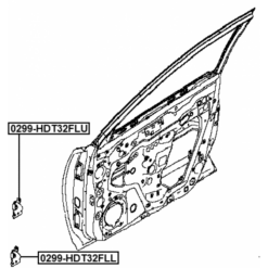 Alternative view of FRONT LEFT DOOR UPPER HINGE