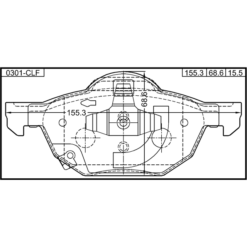 Alternative view of PAD KIT, DISC BRAKE, FRONT (WITH ANTI SQUEAL SHIM)