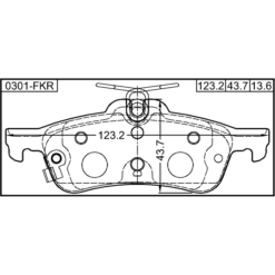Alternative view of PAD KIT, DISC BRAKE, REAR - KIT (WITH ANTI SQUEAL SHIM)