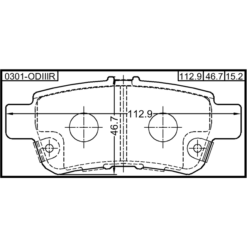 Alternative view of PAD KIT, DISC BRAKE, REAR - KIT (WITH ANTI SQUEAL SHIM)