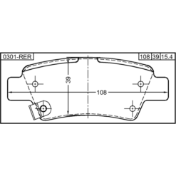 Alternative view of PAD KIT, DISC BRAKE, REAR - KIT (WITH ANTI SQUEAL SHIM)