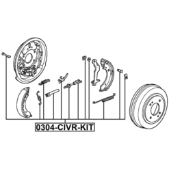Alternative view of BRAKE SHOE FITTING KIT