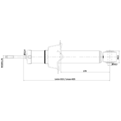 Alternative view of REAR SHOCK ABSORBER GAS.TWIN TUBE
