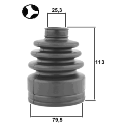 Alternative view of BOOT INNER CV JOINT KIT 79.5X113X25