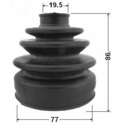 Alternative view of BOOT OUTER CV JOINT KIT 77X86X19.5