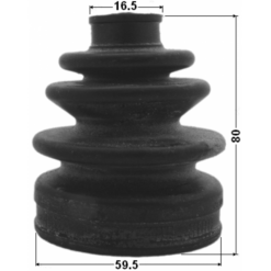 Alternative view of BOOT OUTER CV JOINT KIT 59.5X80X16.5