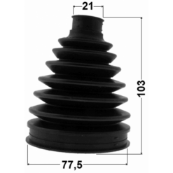 Alternative view of BOOT OUTER CV JOINT KIT PVC 77.5X103X21