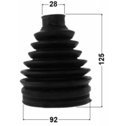 Alternative view of BOOT OUTER CV JOINT KIT PVC 92X125X28
