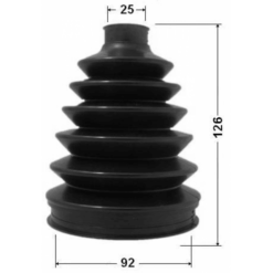 Alternative view of BOOT OUTER CV JOINT KIT PVC 92X126X25