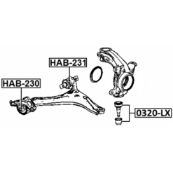 Alternative view of BALL JOINT FRONT LOWER ARM