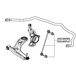 Alternative view of FRONT LEFT STABILIZER LINK / SWAY BAR LINK