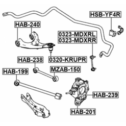 Alternative view of REAR LEFT STABILIZER LINK / SWAY BAR LINK