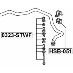 Alternative view of FRONT STABILIZER LINK / SWAY BAR LINK