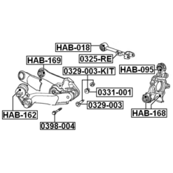 Alternative view of REPAIR KIT, CAMBER ADJUSTING ECCENTRIC BOLT (SET, SET FOR ONE SIDE)