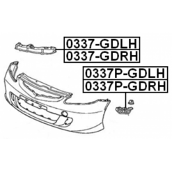 Alternative view of RETAINER FRONT BUMPER LEFT