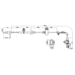 Alternative view of ABS SENSOR FRONT LEFT