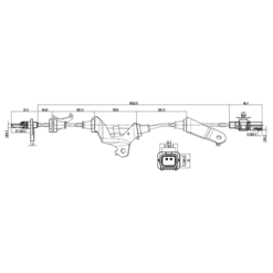 Alternative view of ABS SENSOR FRONT RIGHT