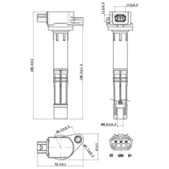 Alternative view of IGNITION COIL