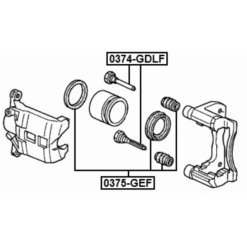 Alternative view of FRONT CALIPER SLIDE PIN