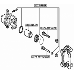 Alternative view of REAR CALIPER SLIDE PIN