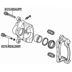 Alternative view of FRONT CALIPER SLIDE PIN