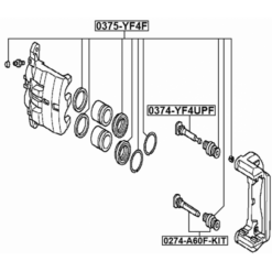 Alternative view of FRONT CALIPER SLIDE PIN