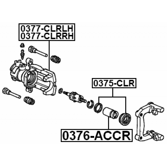 REAR BRAKE CALIPER REPAIR KIT (SET FOR ONE SIDE) - Image 2