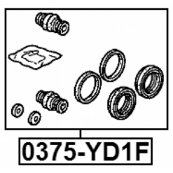 Alternative view of FRONT BRAKE CALIPER REPAIR KIT (SET FOR ONE SIDE)