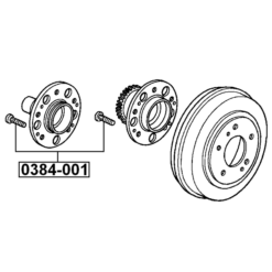Alternative view of WHEEL STUD