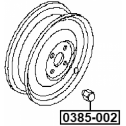 Alternative view of WHEEL NUT M14X1.5 L35