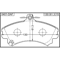 Alternative view of PAD KIT, DISC BRAKE, FRONT - KIT (INCLUDING BOLTS)