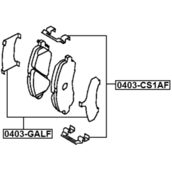 Alternative view of DISC BRAKE CLIP SET