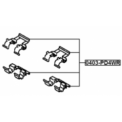 Alternative view of DISC BRAKE CLIP SET